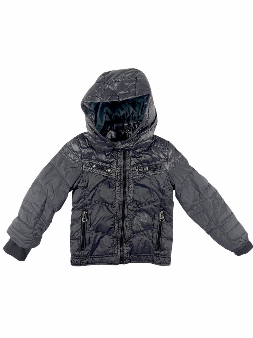 Diesel Janton Hooded Puffer Winter Jacket Black Size 5 kids